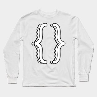 Curly Brackets Long Sleeve T-Shirt